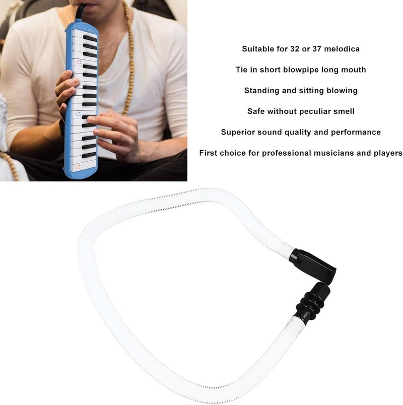 Jectse Professional Melodica Mouthpiece Tube Set for 32 or 37 Melodica, ABS Material, 2 Mouthpieces for Different Timbre, Easy Replacement, Suitable with ABS Resin Material - Image 2